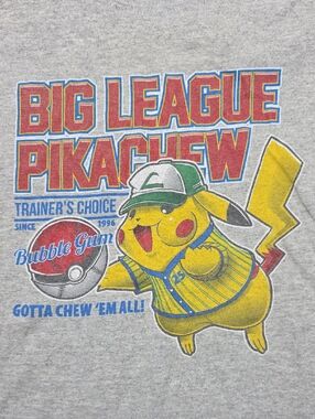 Pokemon x Geek Fuel Exclusive Big League Pikachew Graphic Tee Shirt Sz Sm (2016)